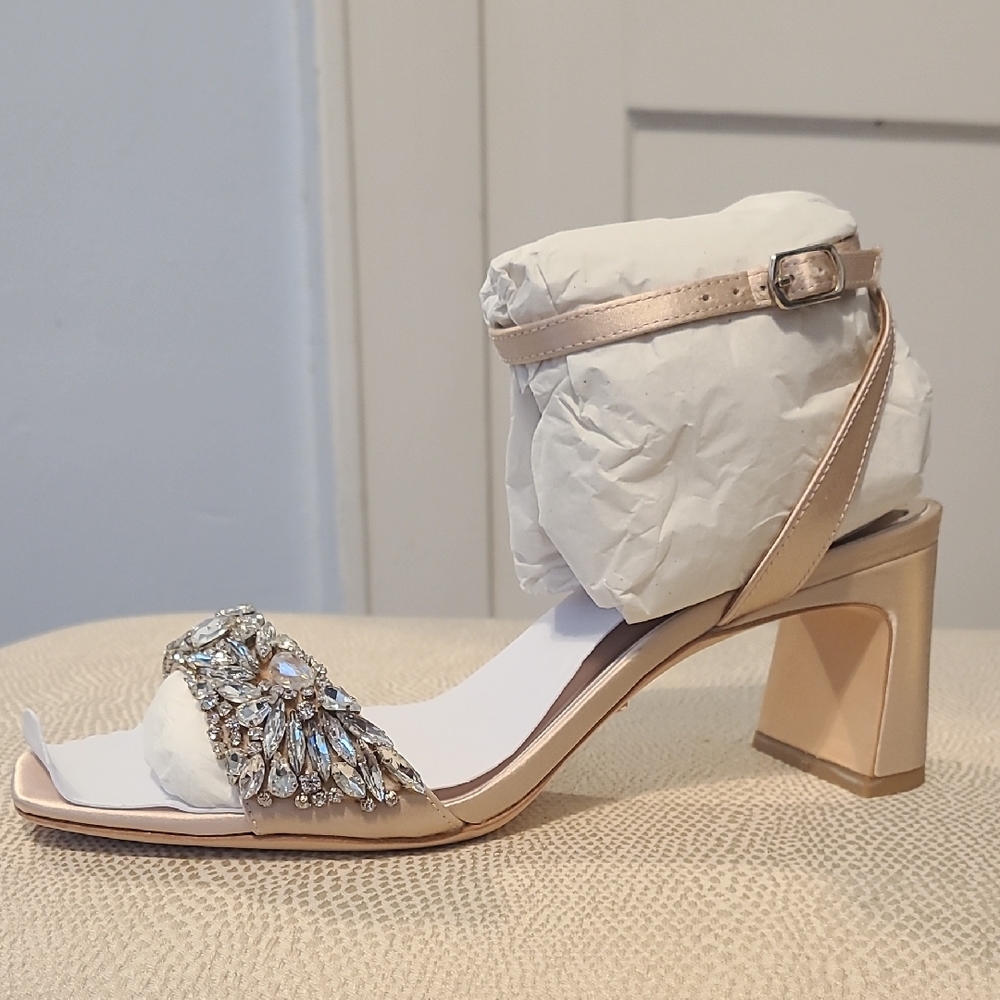 Badgley Mischka Marsha Heels with Crystal Embellishments